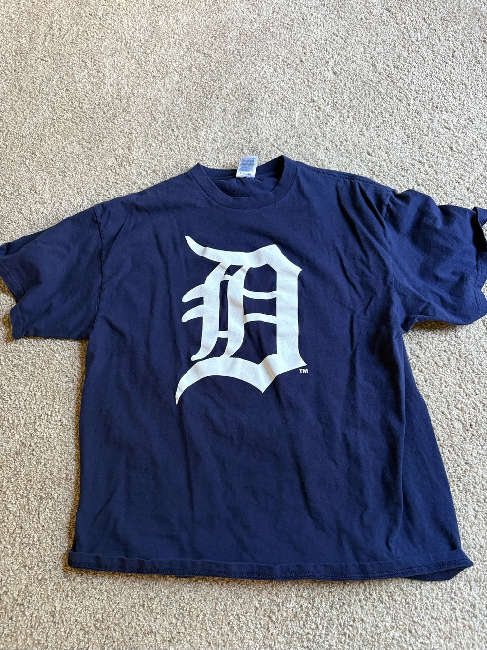 Majestic Men's XL Navy-Blue Detroit Tigers MLB T-Shirt